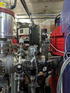 Photograph of vacuum equipment on the AGGIE gas-filled separator