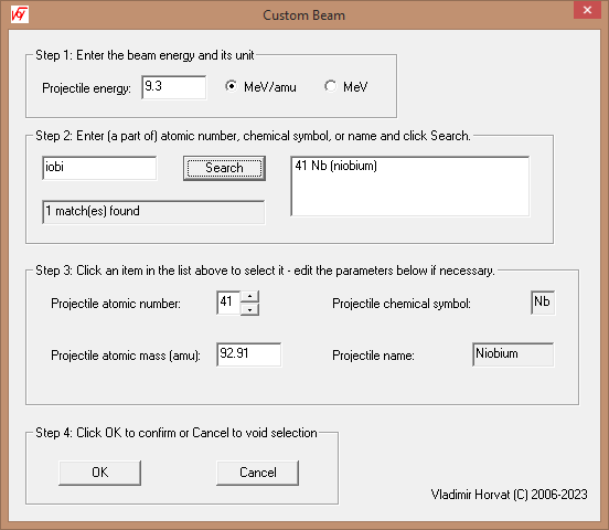 Select a K500 beam